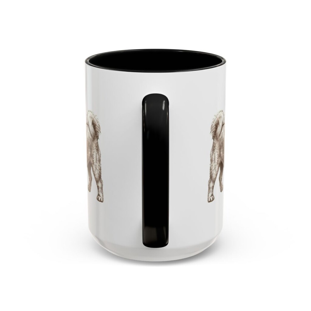 15oz Mal-Shi Mug, Black, back view