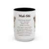 15oz Mal-Shi Mug, Black, front view