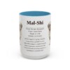 15oz Mal-Shi Mug, Light Blue, front view