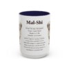 15oz Mal-Shi Mug, Navy, front view