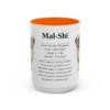 15oz Mal-Shi Mug, Orange, front view