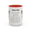 15oz Mal-Shi Mug, Red, front view