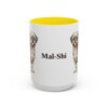 15oz Mal-Shi Mug, Yellow, front view