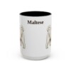 15oz Maltese Mug, Black, front view