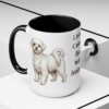 15oz Funny Maltese Mug, Black, lifestyle photo