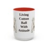 15oz Funny Maltese Mug, Red, front view
