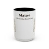 15oz Maltese Latin Mug, Black, front view