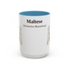 15oz Maltese Latin Mug, Light Blue, front view
