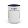 15oz Maltese Latin Mug, Navy, front view