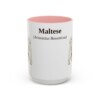 15oz Maltese Latin Mug, Pink, front view