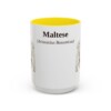 15oz Maltese Latin Mug, Yellow, front view