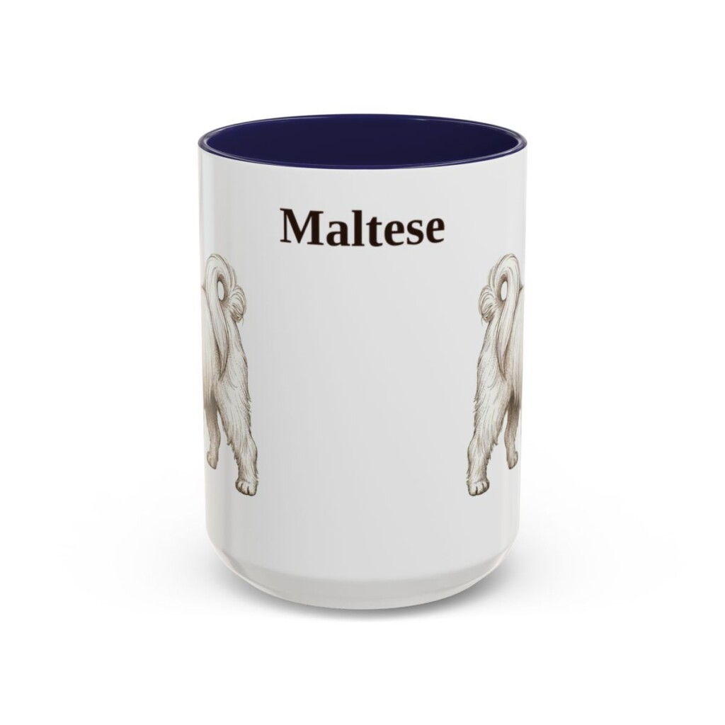 15oz Maltese Mug, Navy, front view