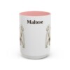 15oz Maltese Mug, Pink, front view