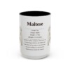 15oz Maltese Mug, Black, front view