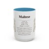 15oz Maltese Mug, Light Blue, front view