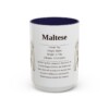 15oz Maltese Mug, Navy, front view