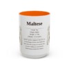15oz Maltese Mug, Orange, front view