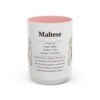 15oz Maltese Mug, Pink, front view