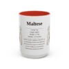 15oz Maltese Mug, Red, front view