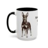 15oz Manchester Terrier Dog Dad Mug, Black, left side view
