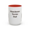 15oz Manchester Terrier Dog Dad Mug, Red, front view