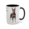 15oz Funny Manchester Terrier Mug, Black, right side view