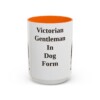 15oz Funny Manchester Terrier Mug, Orange, front view