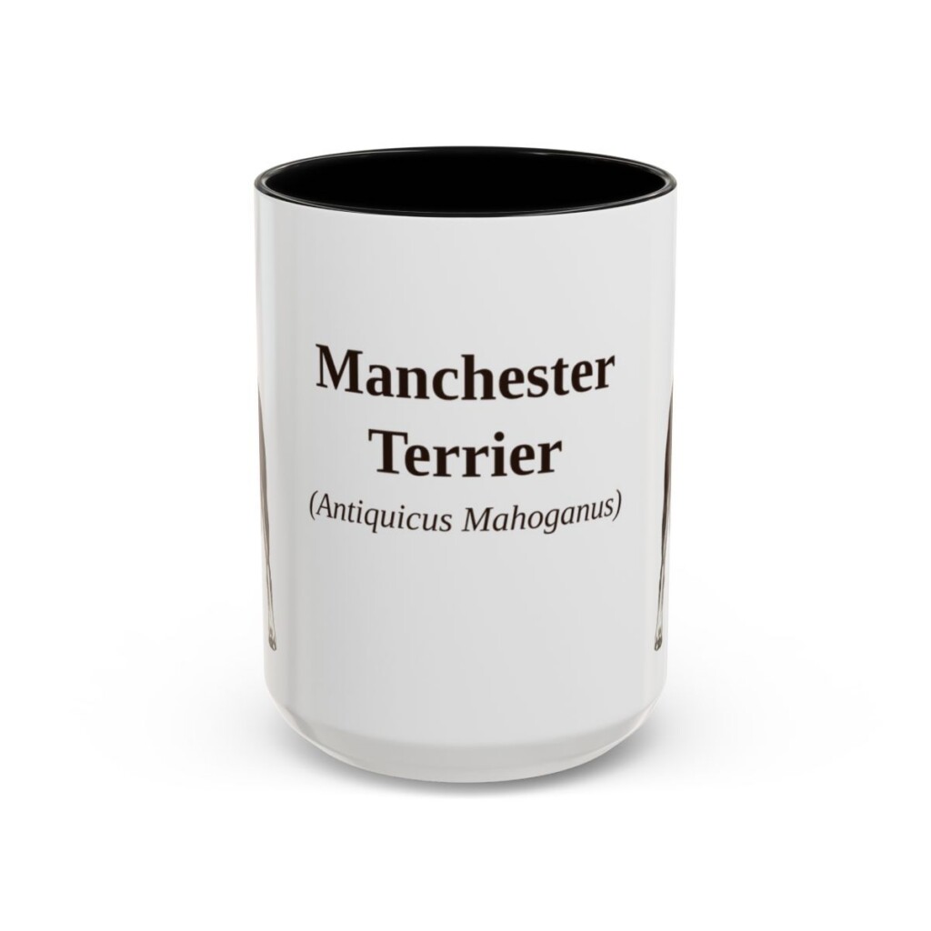 15oz-manchester-terrier-mug-latin-black-front 15oz Manchester Terrier Latin Mug, Black, front view