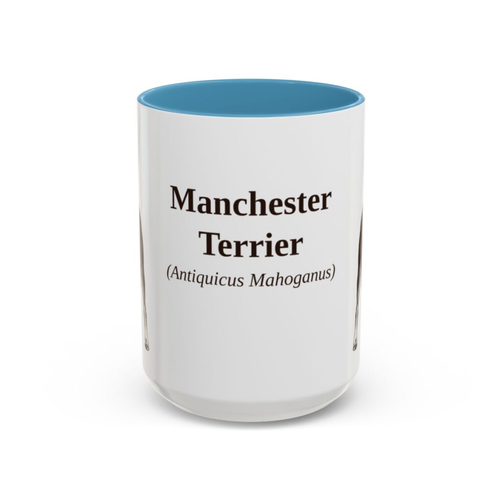 15oz-manchester-terrier-mug-latin-light-blue 15oz Manchester Terrier Latin Mug, Light Blue, front view