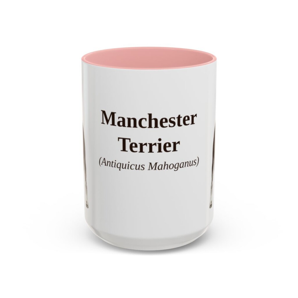 15oz-manchester-terrier-mug-latin-pink 15oz Manchester Terrier Latin Mug, Pink, front view
