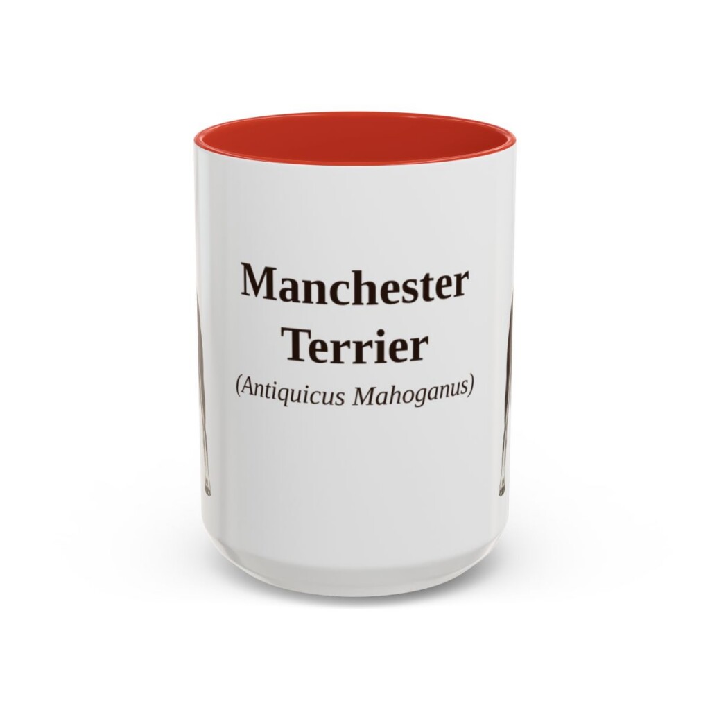 15oz-manchester-terrier-mug-latin-red 15oz Manchester Terrier Latin Mug, Red, front view