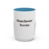 15oz Manchester Terrier Mug, Light Blue, front view