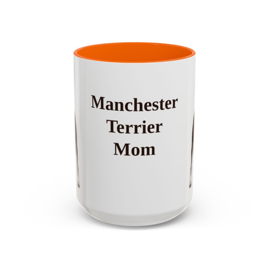 15oz-manchester-terrier-mug-mom-orange 15oz Manchester Terrier Dog Mom Mug, Orange, front view