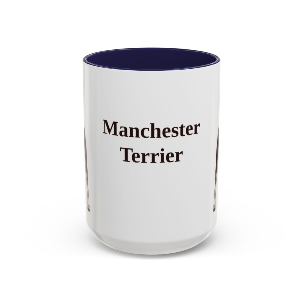 15oz Manchester Terrier Mug, Navy, front view