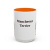 15oz Manchester Terrier Mug, Orange, front view