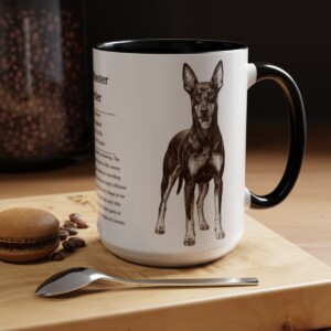15oz Manchester Terrier Mug, Black, lifestyle photo