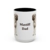 15oz Mastiff Dog Dad Mug, Black, front view