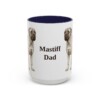 15oz Mastiff Dog Dad Mug, Navy, front view