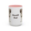 15oz Mastiff Dog Dad Mug, Pink, front view