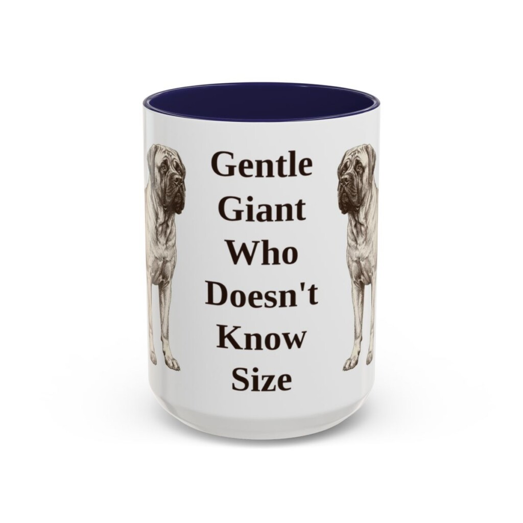 15oz-mastiff-mug-humor-navy 15oz Funny Mastiff Mug, Navy, front view