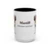 15oz Mastiff Latin Mug, Black, front view