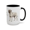 15oz Mastiff Latin Mug, Black, right side view