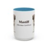 15oz Mastiff Latin Mug, Light Blue, front view