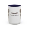 15oz Mastiff Latin Mug, Navy, front view