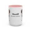 15oz Mastiff Latin Mug, Pink, front view