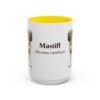 15oz Mastiff Latin Mug, Yellow, front view