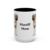 15oz Mastiff Dog Mom Mug, Black, front view