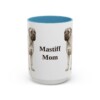 15oz Mastiff Dog Mom Mug, Light Blue, front view