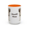 15oz Mastiff Dog Mom Mug, Orange, front view