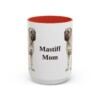 15oz Mastiff Dog Mom Mug, Red, front view